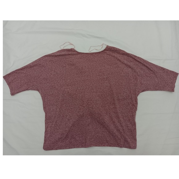 Umgee USA Women's M Pink Marled Knit Dolman Sleeve Twist Front Top - Picture 9 of 9